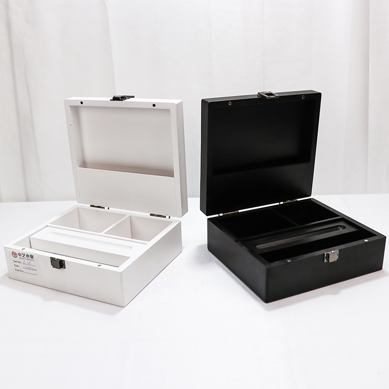 OEM and ODM Customized Storage Container Wooden Stash Box with Rolling Tray